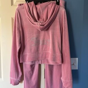 Juicy Couture Pink Velour Hoodie Set